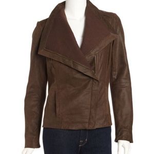 Nicole Miller suede shawl collar jacket XS